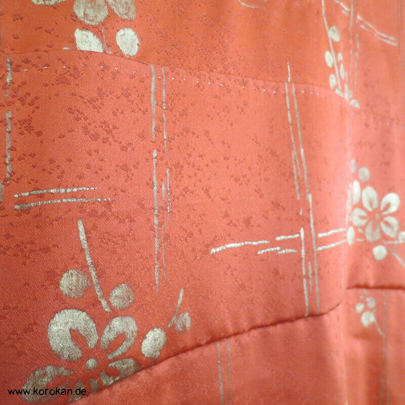 gekürzter Homongi Kimono Goldgitter Stickerei, Morgenmantel