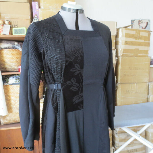 Das Abnehm Kleid - schwarzes Patchwork