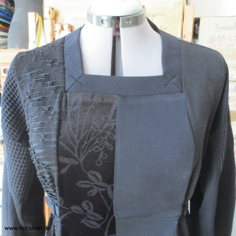 Das Abnehm Kleid - schwarzes Patchwork