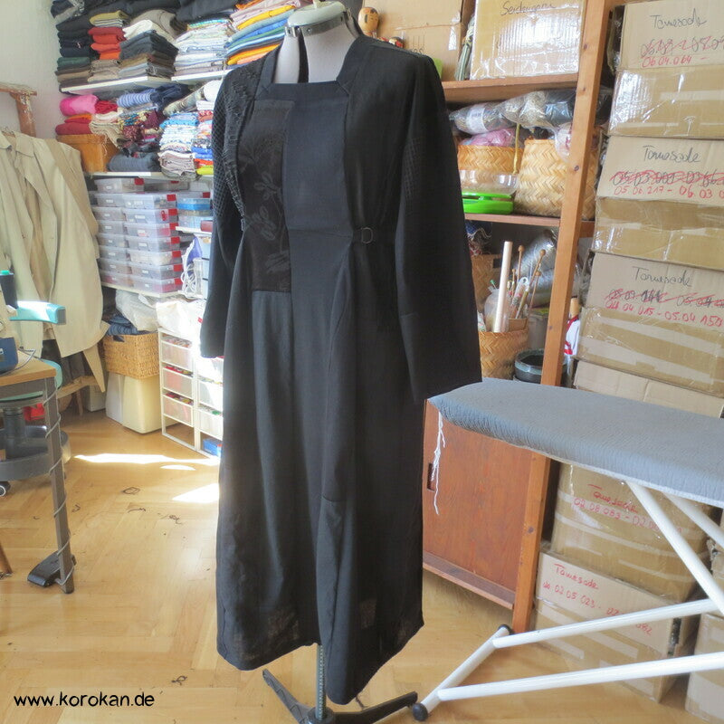 Das Abnehm Kleid - schwarzes Patchwork