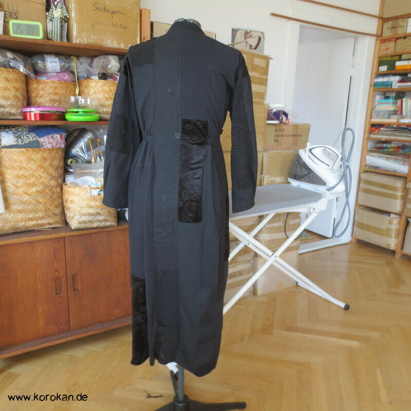 Das Abnehm Kleid - schwarzes Patchwork