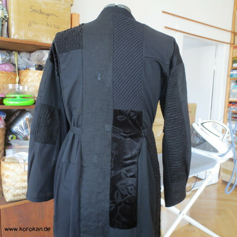 Das Abnehm Kleid - schwarzes Patchwork