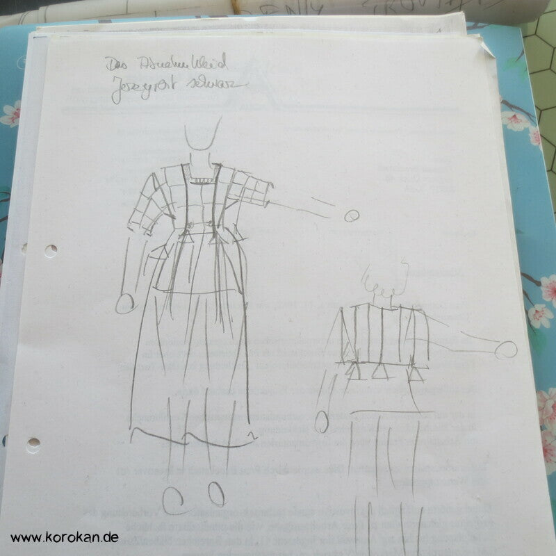 Das Abnehm Kleid - schwarzes Patchwork