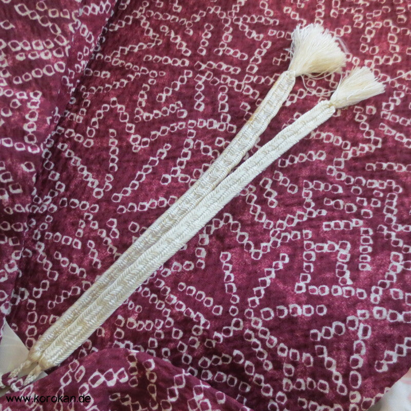 Ahornblätter Haori Kimono Jacke, Shibori Imitat, mit Himo