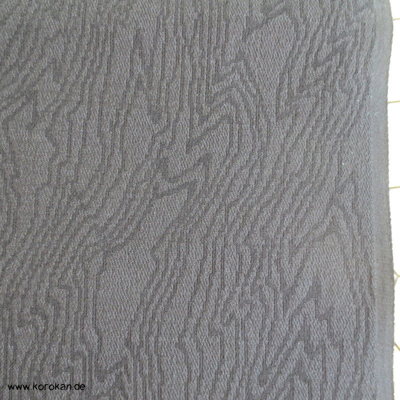 schwarzes Baumrindenmuster Seidendamast Kimono Haori Stoffrest