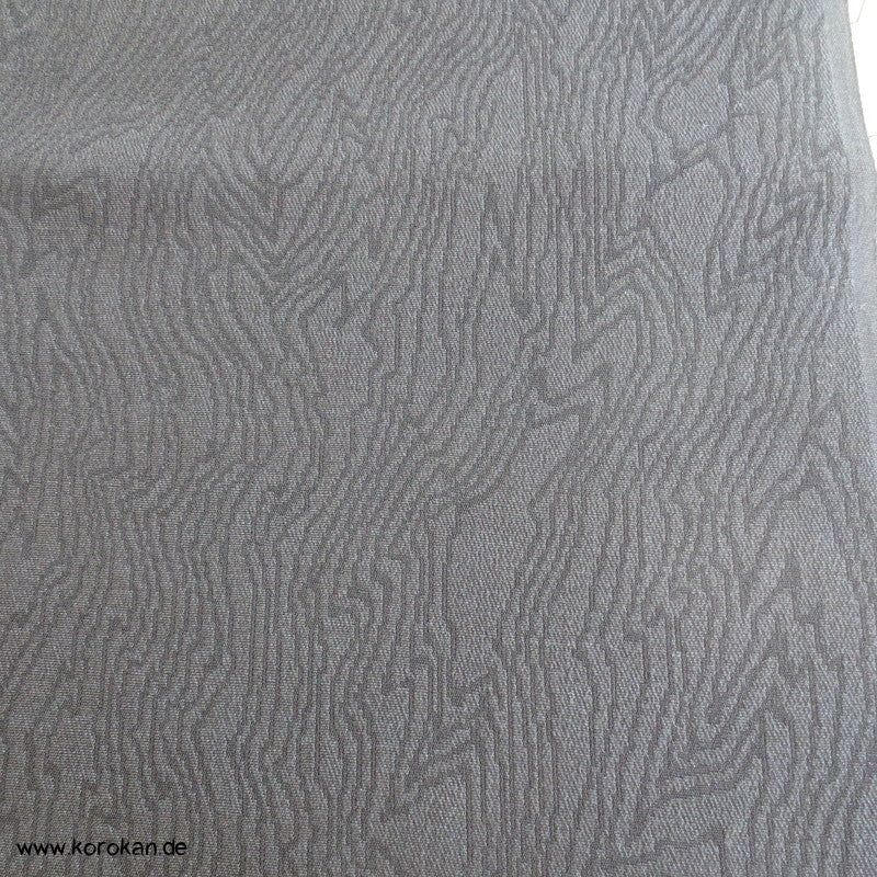 schwarzes Baumrindenmuster Seidendamast Kimono Haori Stoffrest