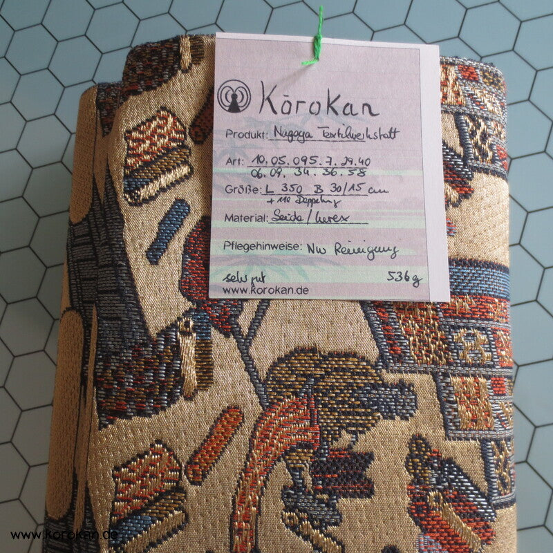 japanischer Stoffladen Nagoya Obi Kimonogürtel Seidenbrokat