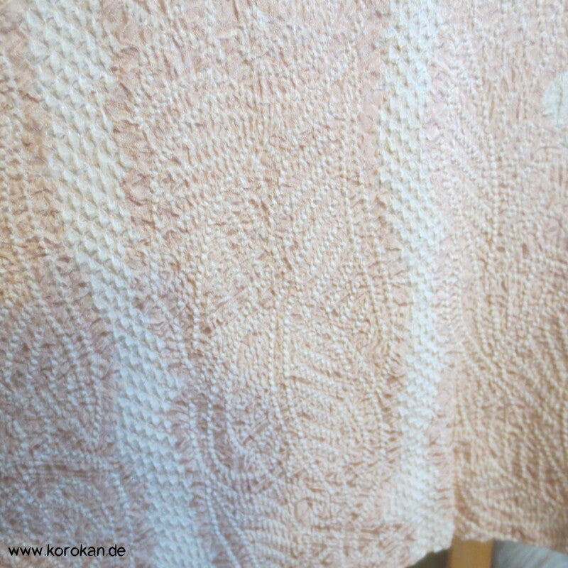 Full Shibori Blätterstreifen Seiden Haori Kimono Jacke