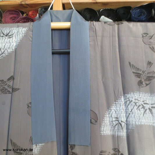 Spatzen und Bambus auf Shibori Fächern Juban Unter - Kimono