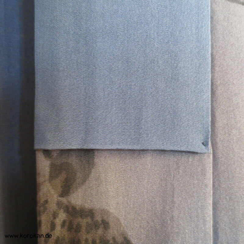 Spatzen und Bambus auf Shibori Fächern Juban Unter - Kimono