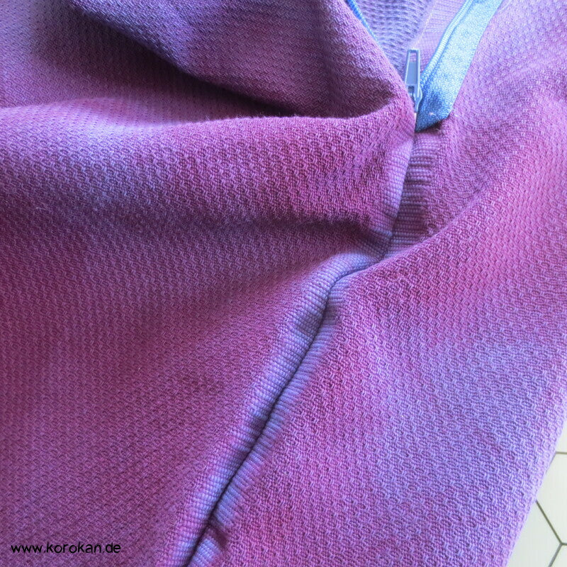 loser Baumwoll Faltenrock mit Farbverlauf blau - violett