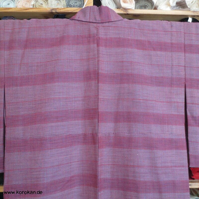 gewebte Musterstreifen Hitoe Kimono