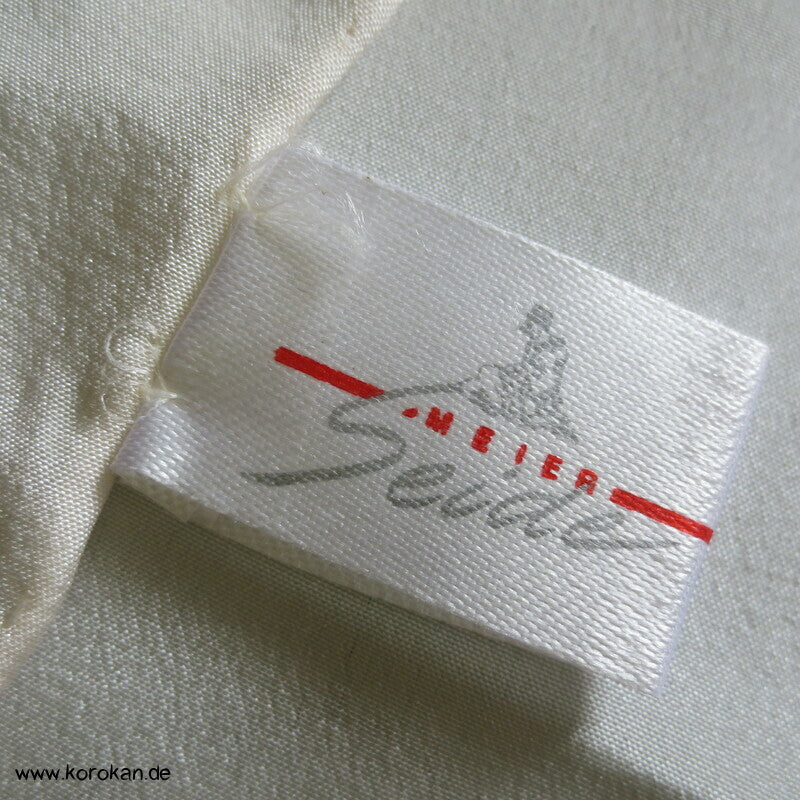 Karrée Seidentuch Crepe de Chine natur handrolliert