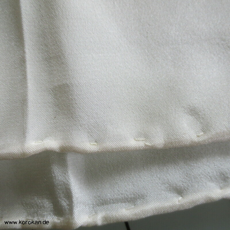 Karrée Seidentuch Crepe de Chine natur handrolliert