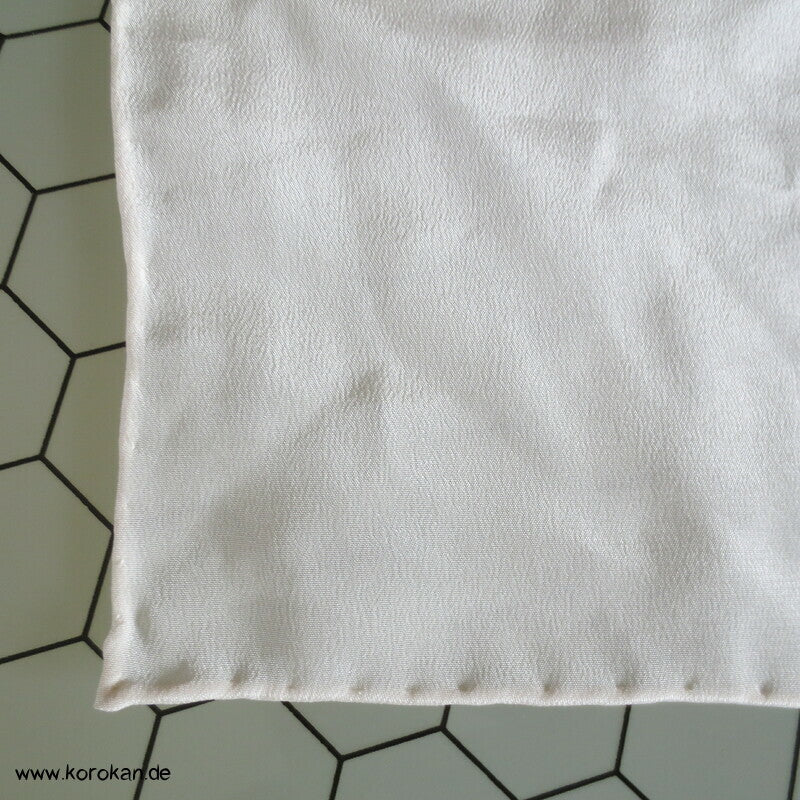 Sarong Seidentuch Crepe de Chine natur handrolliert