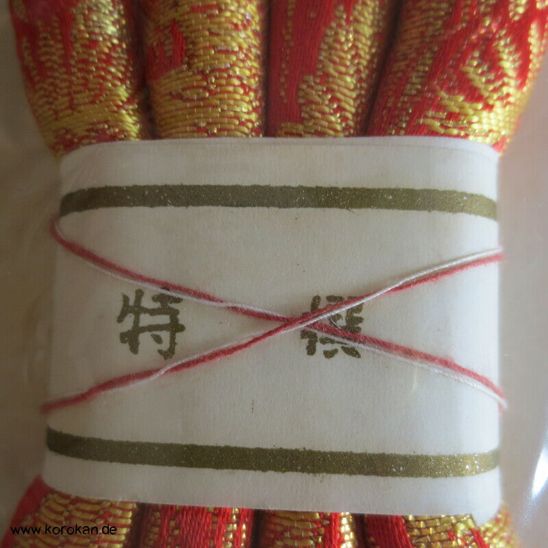 Marukuge, rot/ gold Pinien, Vintage aber neu