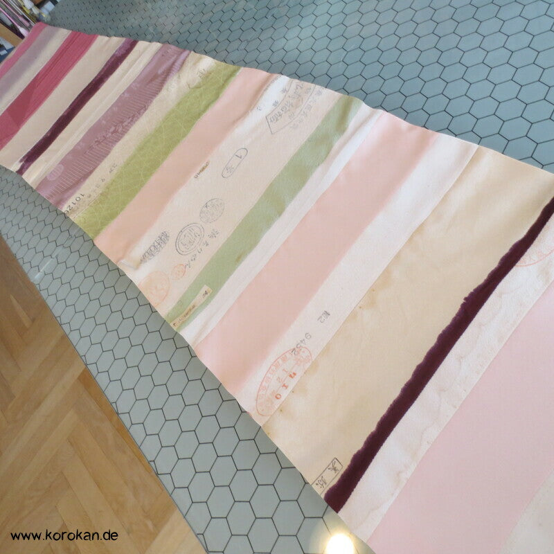 Patchwork Upcycling japanische Kimono Seiden Endstücke Schal