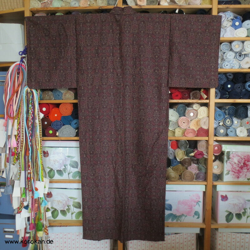 Oshima Muster Druck Hitoe Kimono
