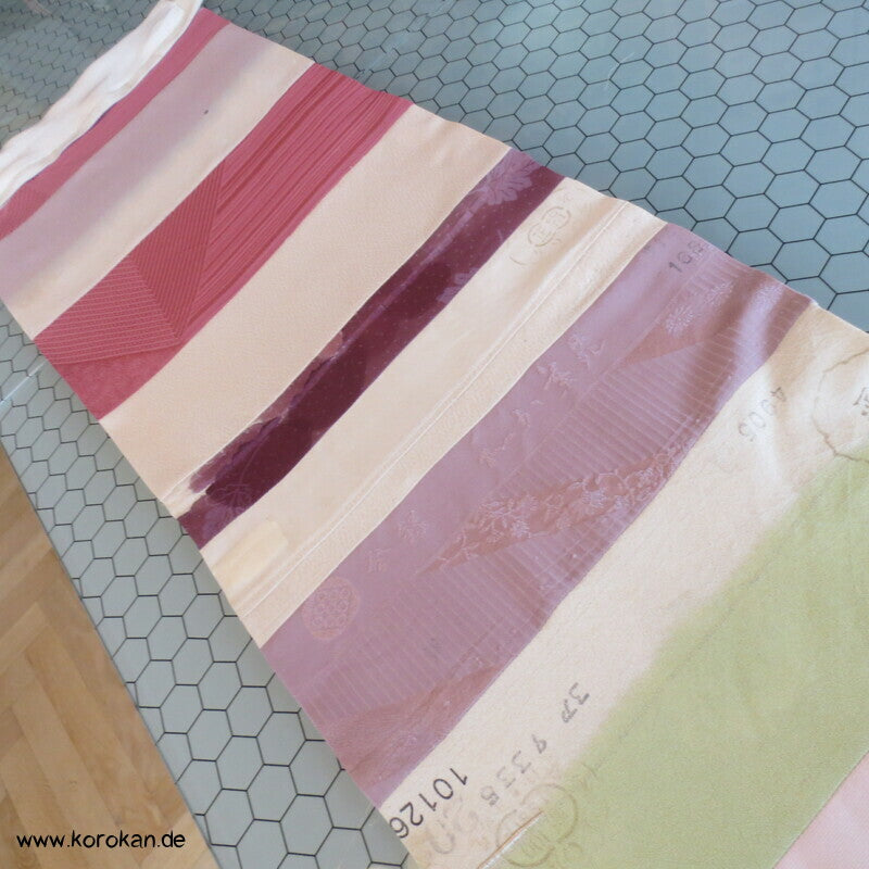 Patchwork Upcycling japanische Kimono Seiden Endstücke Schal