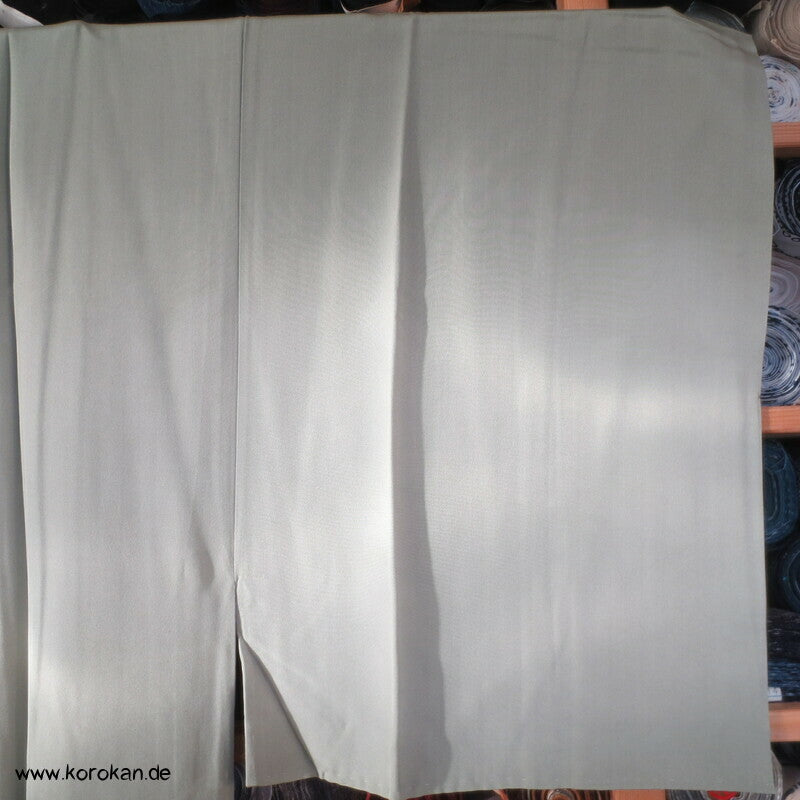 gemalte Hafenlandschaft, Boote, schilffarbene Seide, Juban Unter Kimono