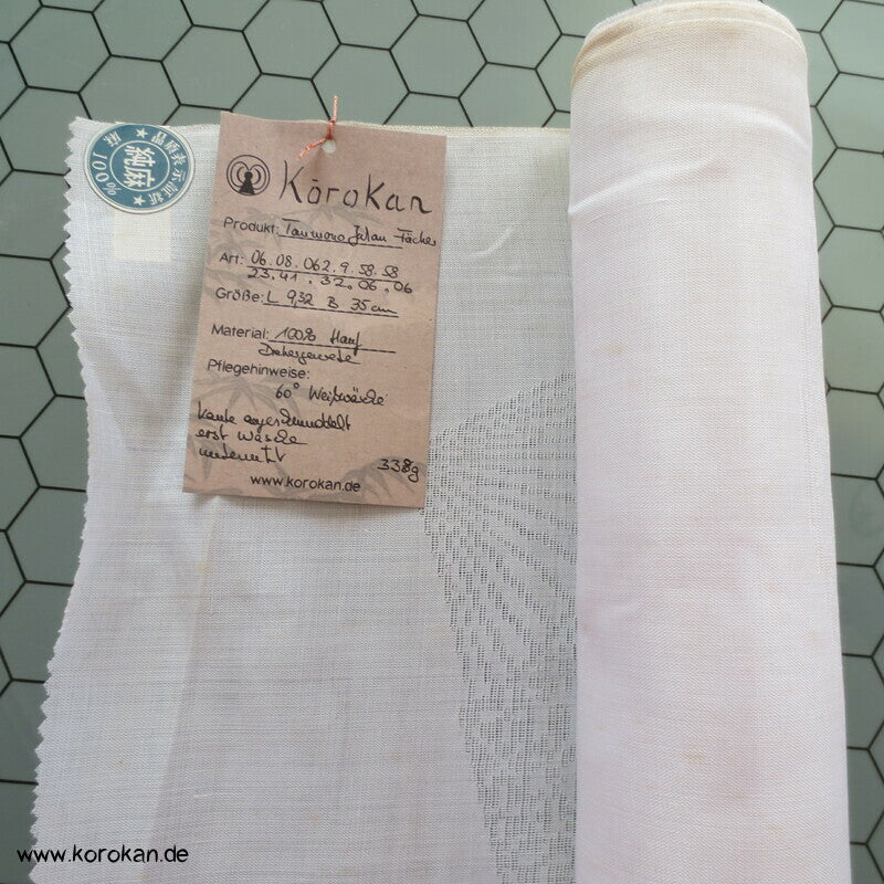 Fächer Drehergewebe Juban Kimono Stoffrolle, reiner Asa Hanf