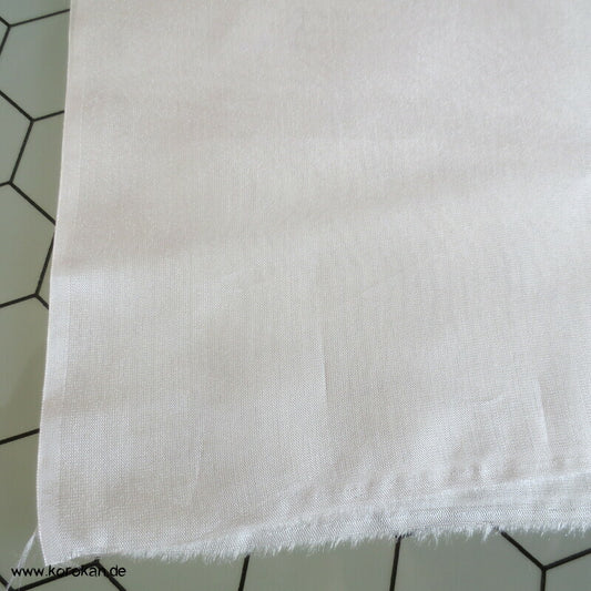 weiß natur uni Pongé Futterseide Reststück