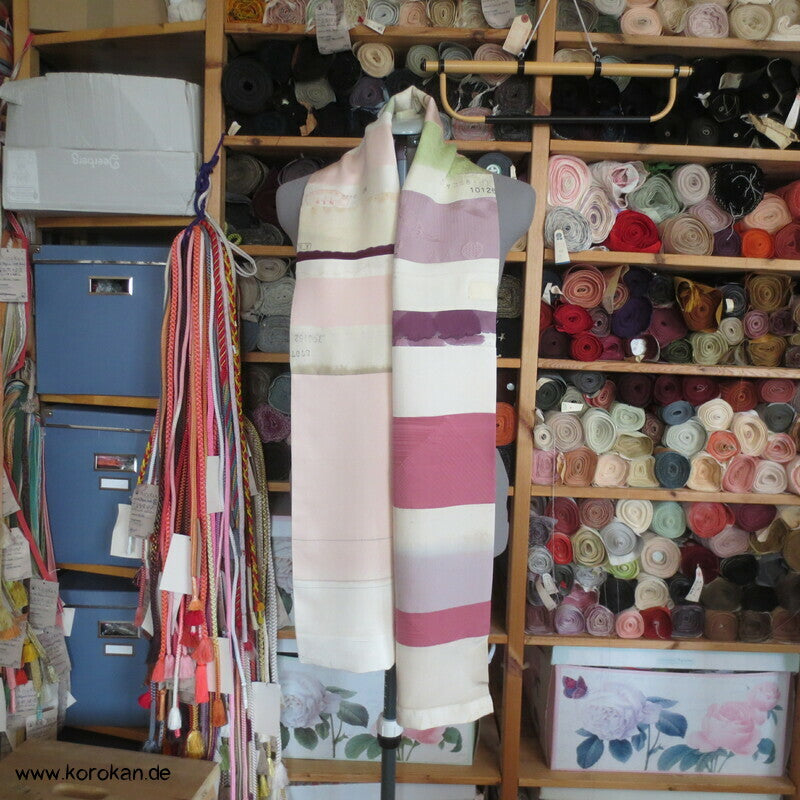 Patchwork Upcycling japanische Kimono Seiden Endstücke Schal