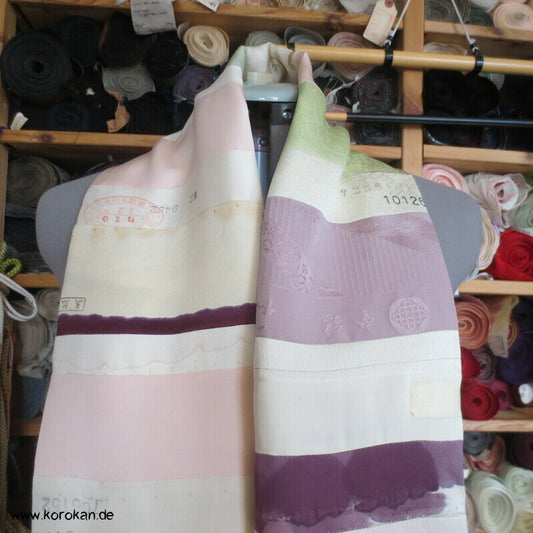 Patchwork Upcycling japanische Kimono Seiden Endstücke Schal