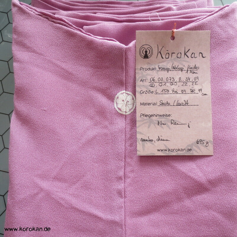 fliederrosa Chirimen Crepe Seide Iromuji Kimono