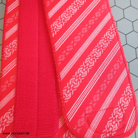 elastischer Klettverschluss Date Jime / Hanhaba Obi mit Hakata Streifen