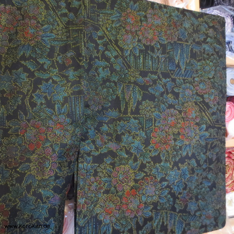 Päonien Jacquard Kasuri Hitoe Woll Kimono