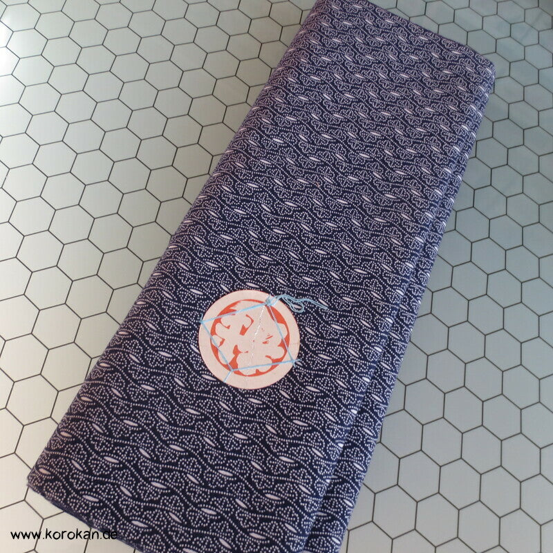 Pinien in Edo Komon Punktstreifen Yukata Kimono Baumwoll Stoff