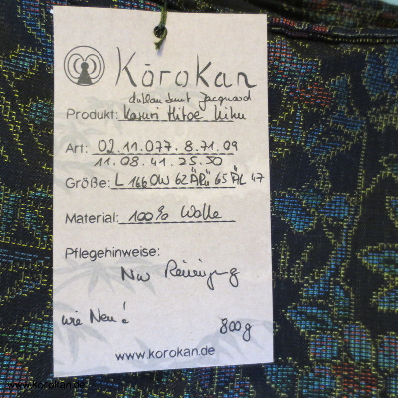 Päonien Jacquard Kasuri Hitoe Woll Kimono