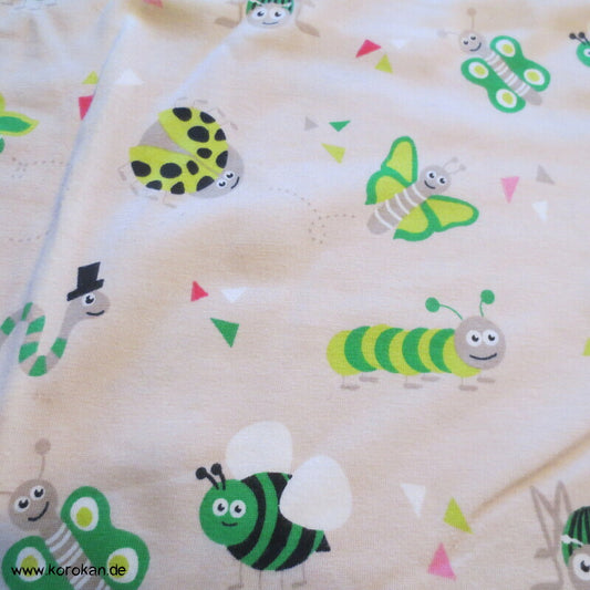 Baumwoll Jersey Insekten