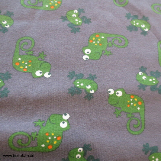 Baumwoll Jersey Chamäleons