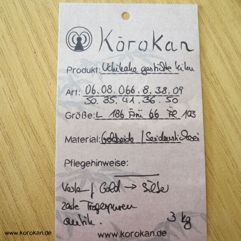 japanischer Uchikake - Kimono Hochzeitsmantel Stickerei Kiku auf Lamé