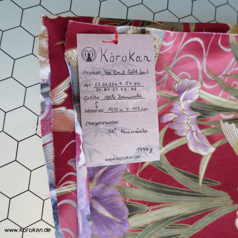 Koi Karpfen schwerer Futon Baumwollstoff - dreifache Breite