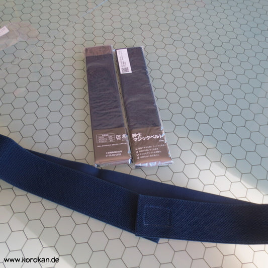 elastischer Klettverschluss Magic Belt blauer Date Jime / Han Haba Obi