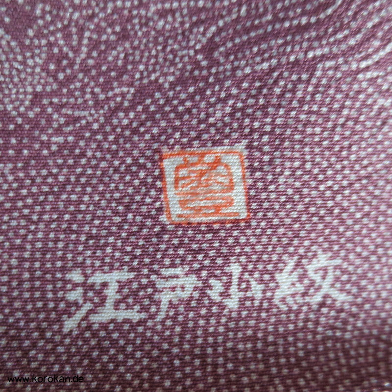 kleine Muster Edo Komon Kimono Seidencrepe