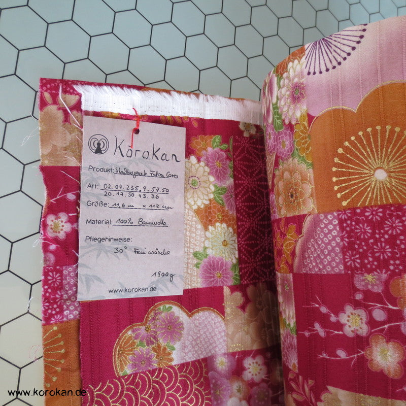 Patchwork Golddruck Futon Baumwoll Strukturgewebe mit Golddruck