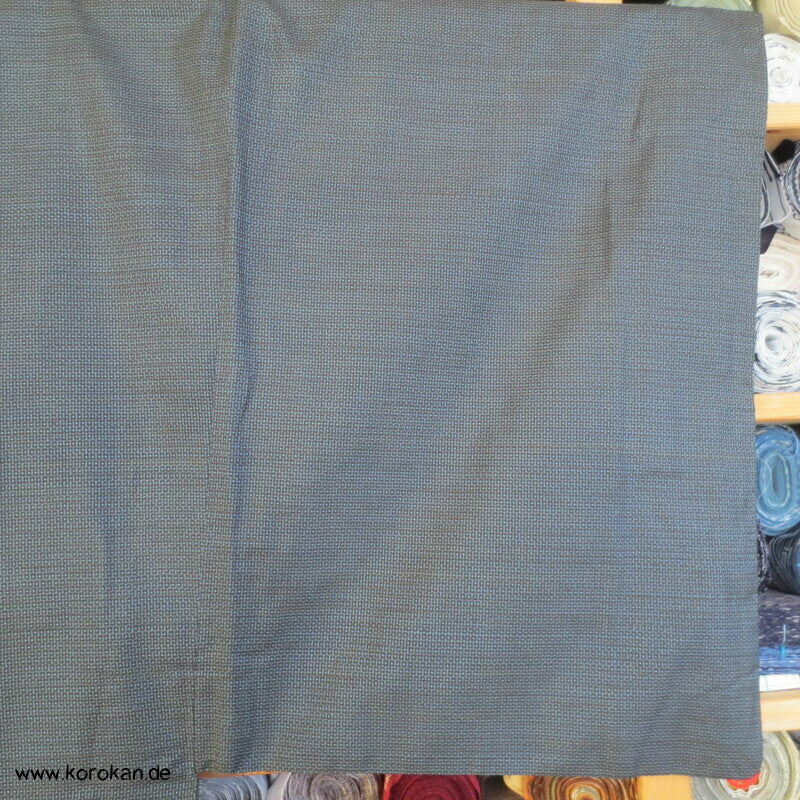 Chuga Giga Manga Futter - Haori Jacke blauer Seiden Tsumugi