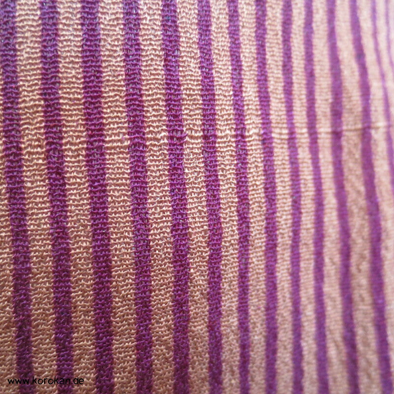 Genji Räder und Chrysanthemen antiker Komon Kimono, leichter Crepe