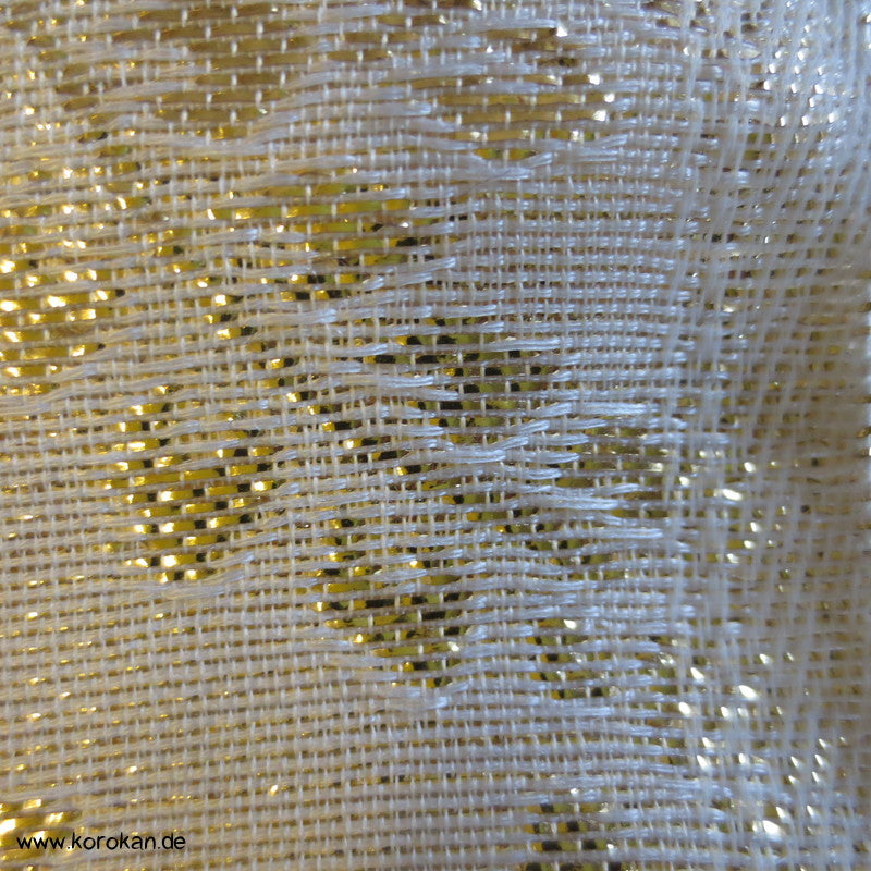 goldene Rundformen mit Blüten Seidenbrokat