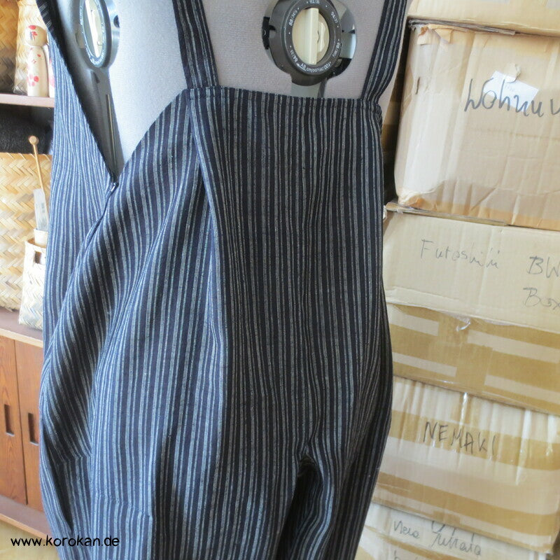 Latzhose aus Tsumugi Seide, Upcycling, Zero Waste