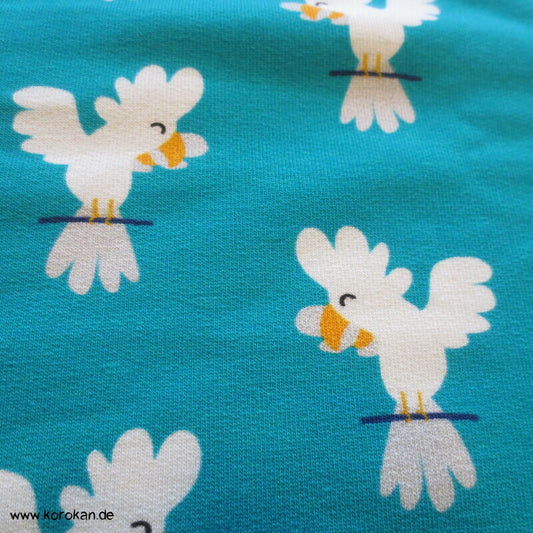 Baumwolljersey French Terry Kakadus