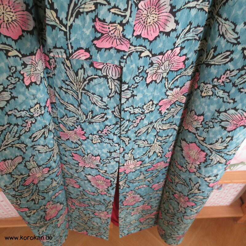 Seidencrepe indische Blume japansicher Komon Kimono