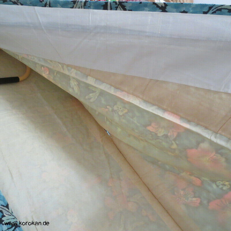 Seidencrepe indische Blume japansicher Komon Kimono