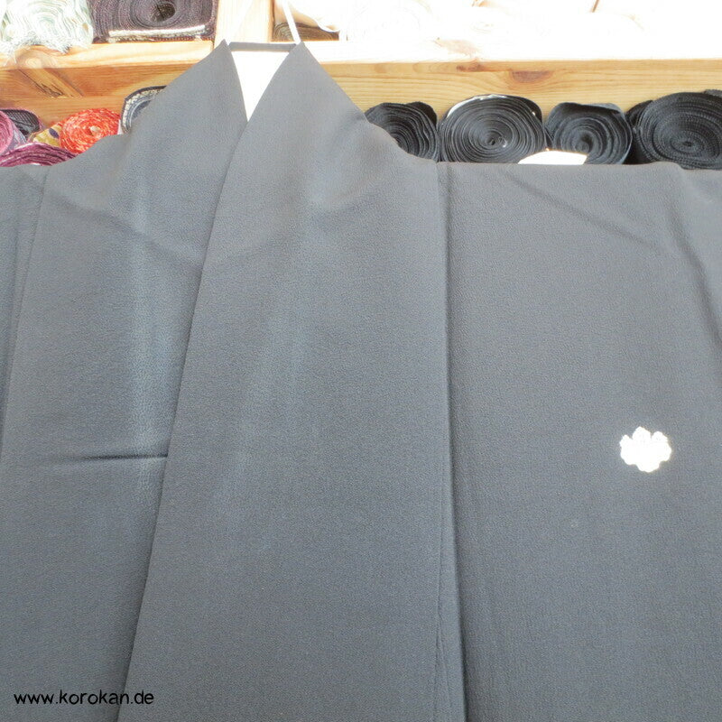 Bambusgräsersaum Tomesode Kimono Seidencrepe