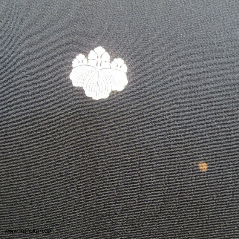 Bambusgräsersaum Tomesode Kimono Seidencrepe