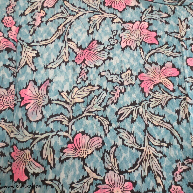 Seidencrepe indische Blume japansicher Komon Kimono